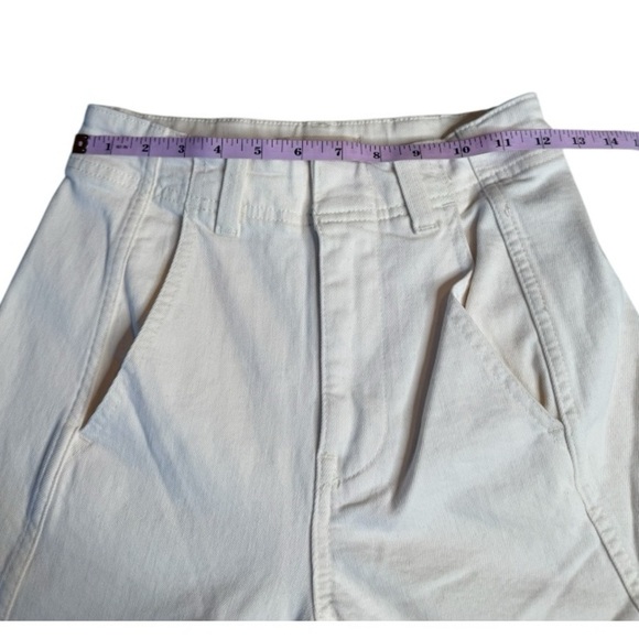 Madewell Tapered Denim Trousers Vintage Ivory Relaxed High Waist US 23 NWT - Picture 7 of 14